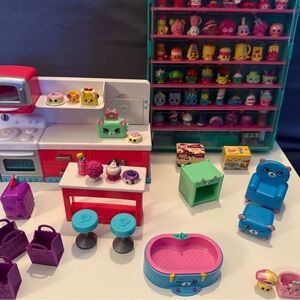 Shopkins Lot - Playset & Collection of Figures with Extras